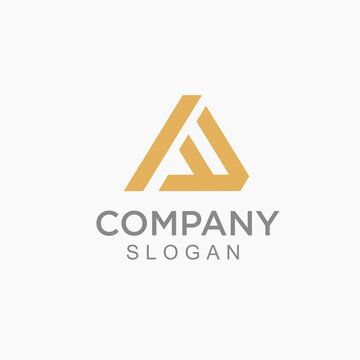 Constrution logo template, with letter a or triangle