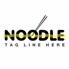 Noodle Logo Design template. Vector Illustration.