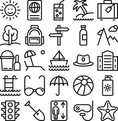 Summer and Travel Vector Icons