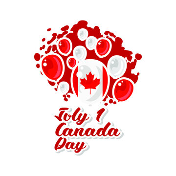 July 1, Happy Canada Day Vector Illustration. Suitable for greeting card, poster and banner.
