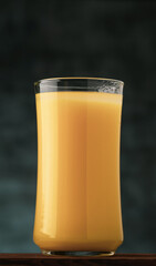vintage orange juice in glass food background 