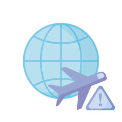 aeroplane flight world , flat style icon