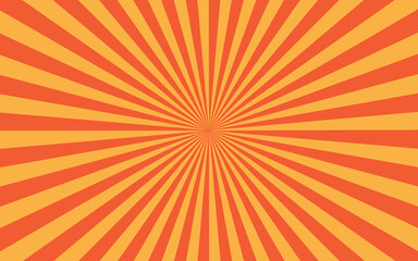 sunburst vector background orange yellow color.