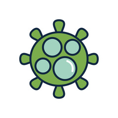 coronavirus icon image, line color style