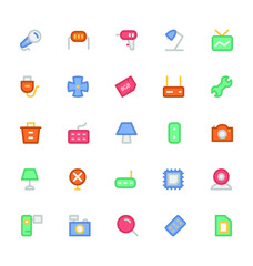 
Electronics Bold Circular Vector Icons 8
