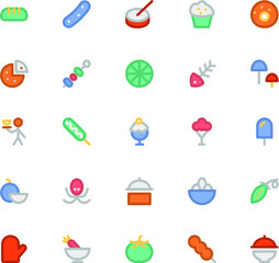 
Creative Set of Food Icons

