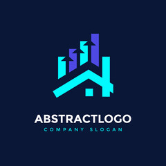 financial and Investment-based logo icon for the property, real estate, apartment, residential and developer company.