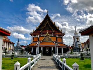 Walkway to Kalayanamitr Temple(Temple in Bangkok, Thailand)