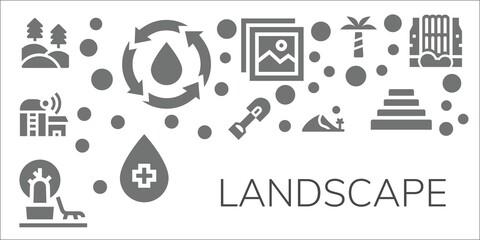 landscape icon set