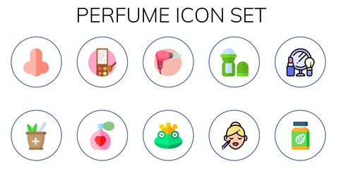perfume icon set