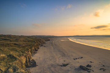 Gwithian beach, Cornwall, Aerial, drone shot