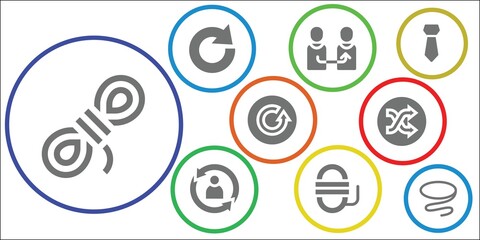 Modern Simple Set of loop Vector filled Icons