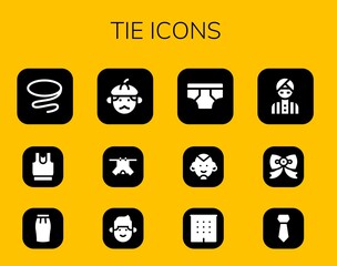 Modern Simple Set of tie Vector filled Icons