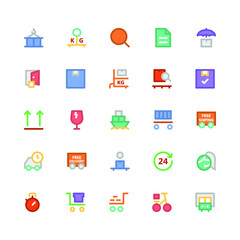 
Logistics delivery Colored Vector Icons 4
