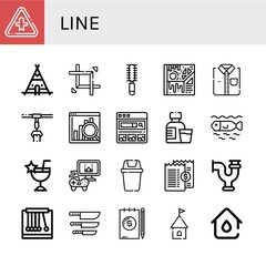 line simple icons set