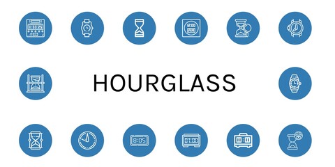 Set of hourglass icons