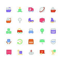 
Logistics delivery Colored Vector Icons 6
