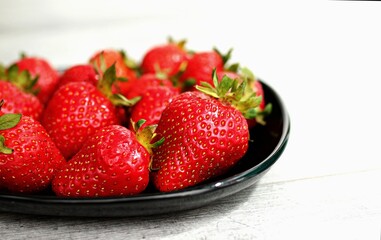 strawberries on a plate