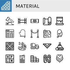 material simple icons set