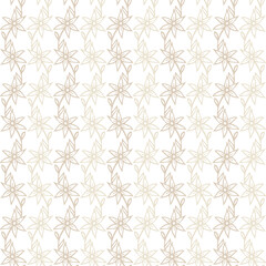 Seamless floral hand drawn vector pattern. Leaves and flowers endless sketch drawing background.  Part of set.