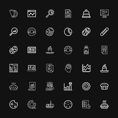 Editable 36 pie icons for web and mobile