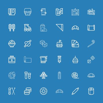Editable 36 roll icons for web and mobile