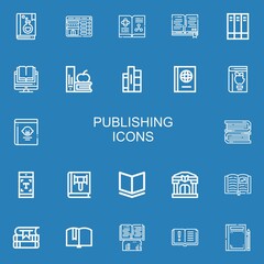 Editable 22 publishing icons for web and mobile