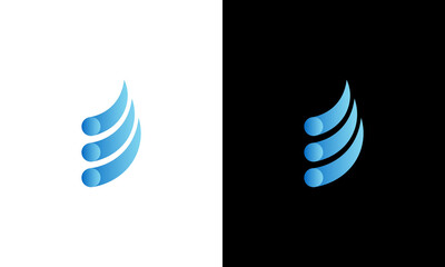 E gradient logo design.