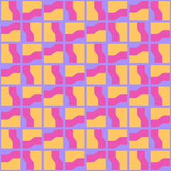 Simple abstract seamless pattern. Colorful accent for any surface.