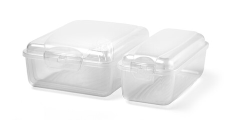 Plastic food box isolated