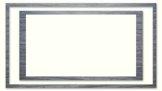 Elegant Gray Marble Frame In Plain Background Template - close up