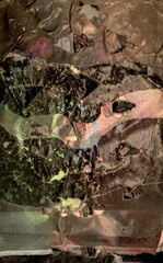 muddy wet paper layers overlapping each other, cool paper texture or street poster for your text.
