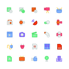 
Multimedia Colored Vector Icons 6
