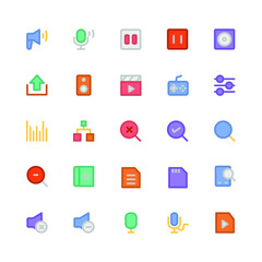 
Multimedia Colored Vector Icons 9
