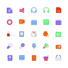 
Multimedia Colored Vector Icons 10
