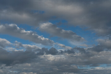 Dark thunderclouds on a blue sky. Texture for the background.