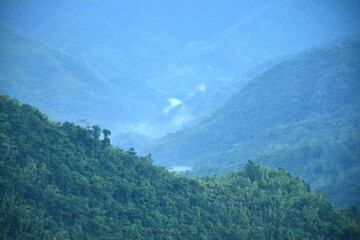 View from the top at Treasure Mountain in Tanay, Rizal, Philippines