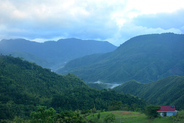 Treasure Mountain overview with house in Tanay, Rizal, Philippines