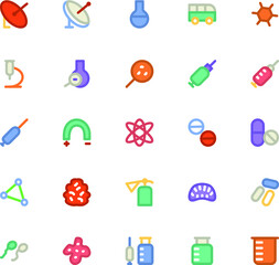 
Science Colored Vector Icons 8
