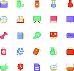 
Science Colored Vector Icons 9
