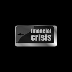financial crisis key showing business insurance concept, business concept