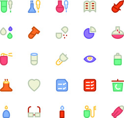 
Science Colored Vector Icons 11
