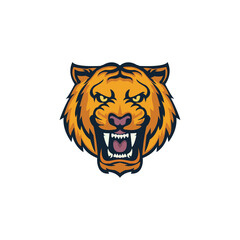 Tiger head vector illustration design