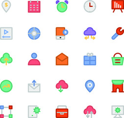 
SEO and Marketing Flat Icons Pack 
