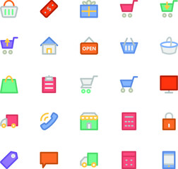 
Shopping Colored Vector Icons 1

