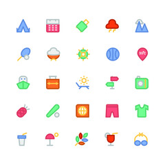 
Summer Colored Vector Icons 6
