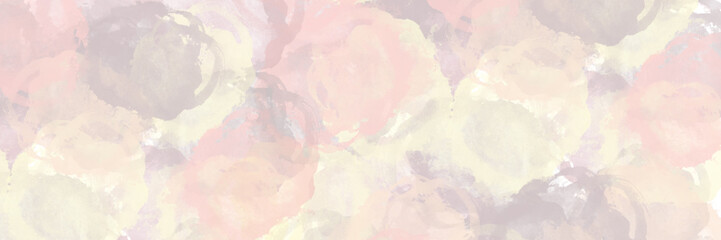 Billboard banner. Sale banner for web page, mobile phone, social media. Watercolor effect. Offer discount template design. Horizontal banner. Watercolor stains and brushes.