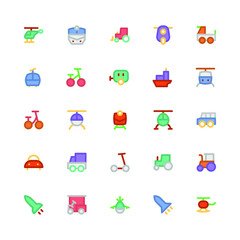 Transport Colored Vector Icons 2