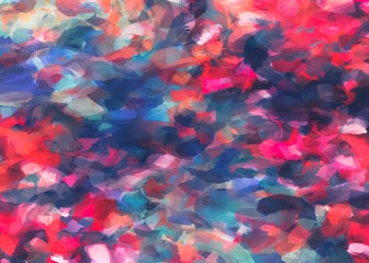 splash painting texture abstract background in red pink blue