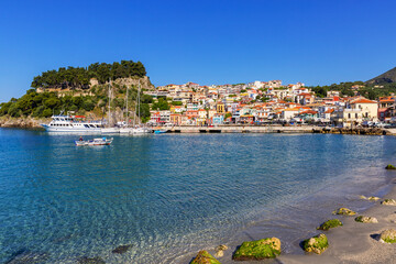 Spring view at beach of Parga, Greece